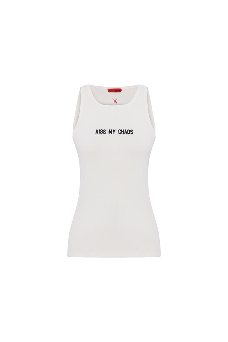Cotton Rib Tank Top, Main, color, white