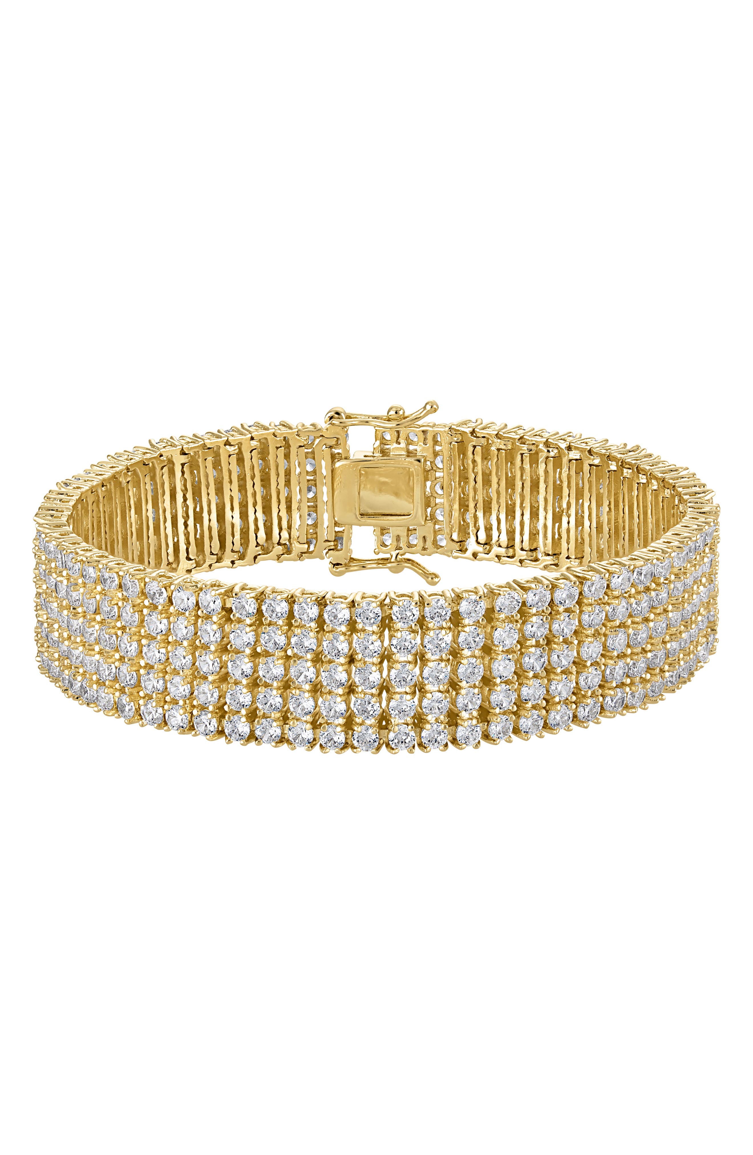 FZN Cubic Zirconia Stacked Tennis Bracelet