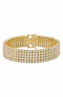 FZN Cubic Zirconia Stacked Tennis Bracelet