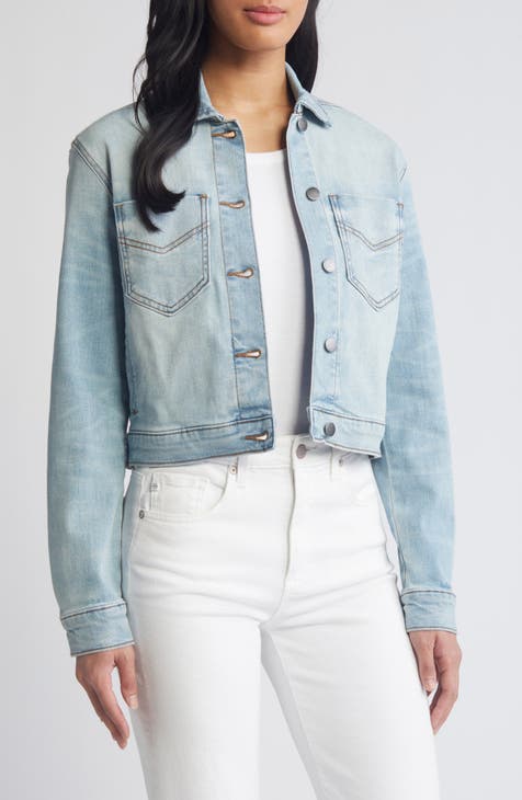 Lara Crop Denim Trucker Jacket