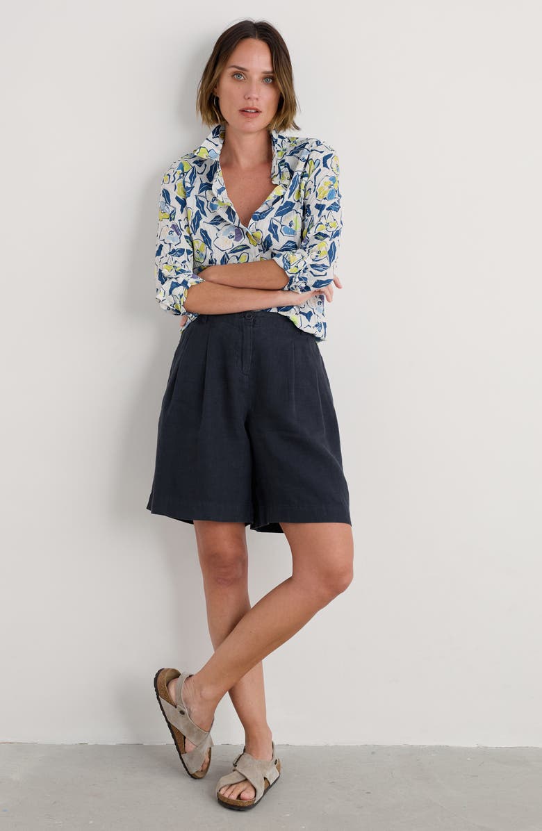 Seasalt Cornwall Larissa Floral Organic Cotton Button-Up Shirt, Alternate, color,