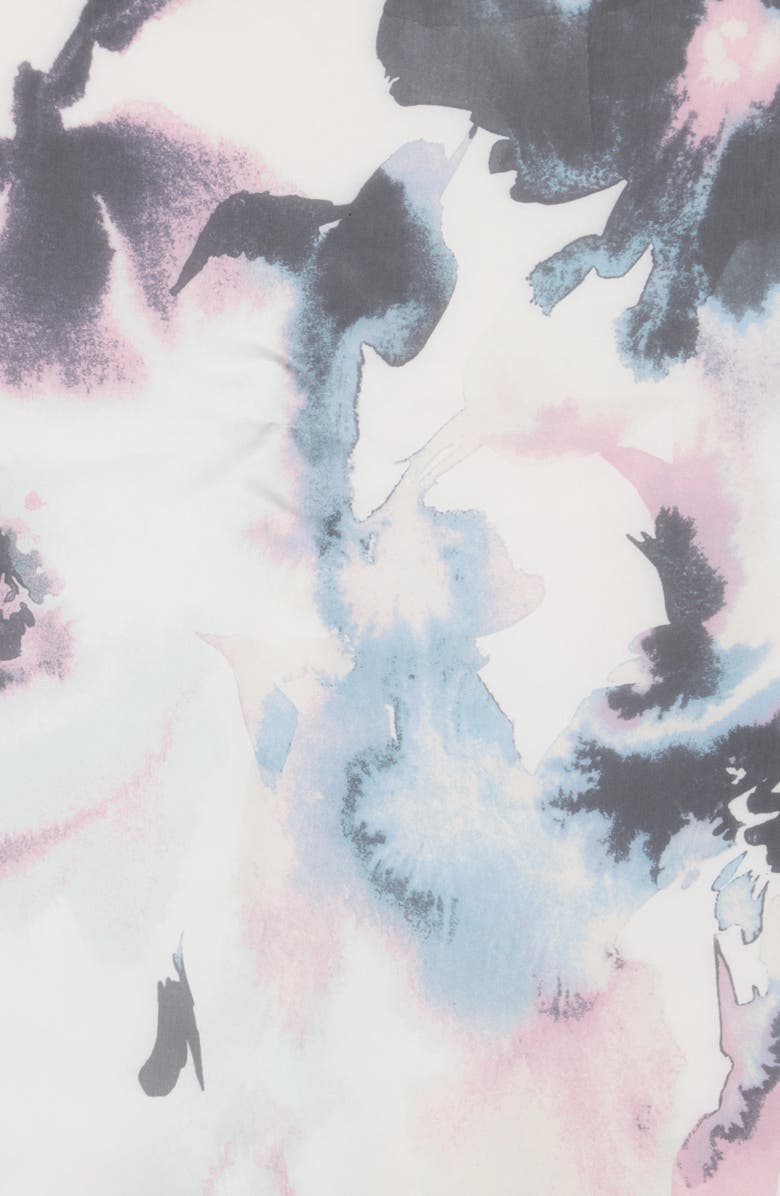 Vince Camuto Ink Blooms Square Scarf, Alternate, color,