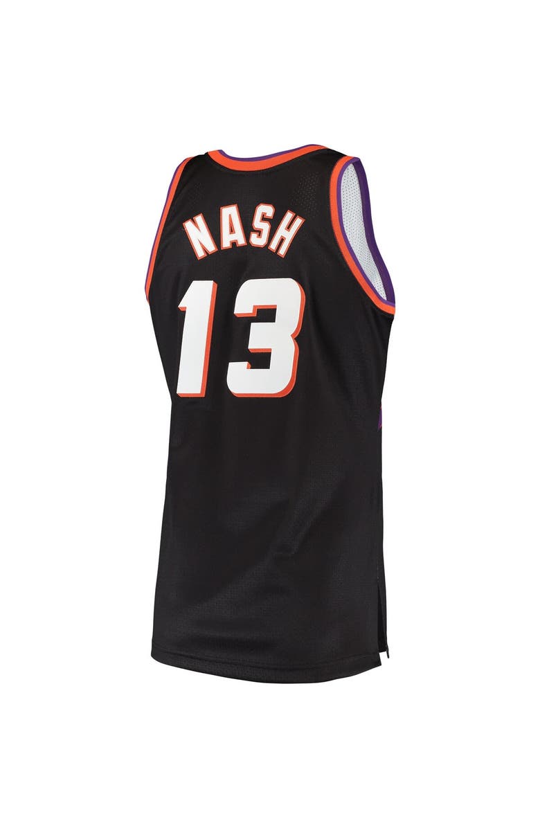 Mitchell & Ness Men's Mitchell & Ness Steve Nash Black Phoenix Suns 1996/97 Hardwood Classics Authentic Jersey, Alternate, color, 