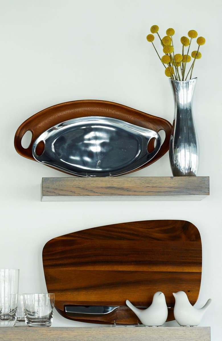 Nambé Portables Wood Tray, Alternate, color, Brown