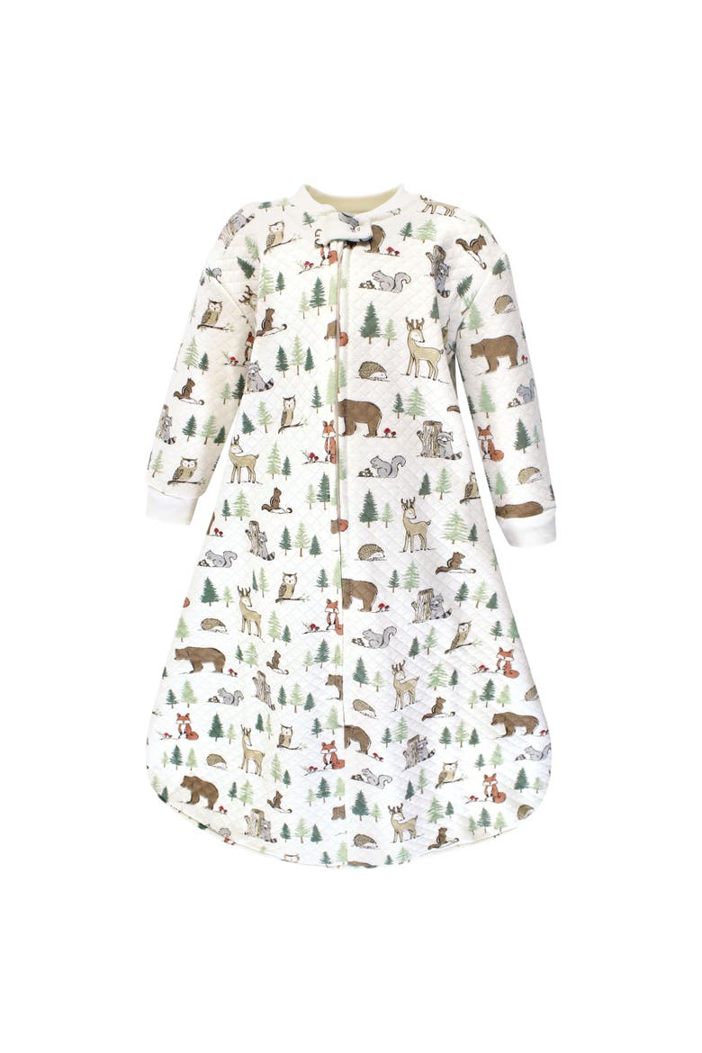 Premium Quilted Long-Sleeve Sleep & Wear Comfort Layer, Main, color, Forest Animals