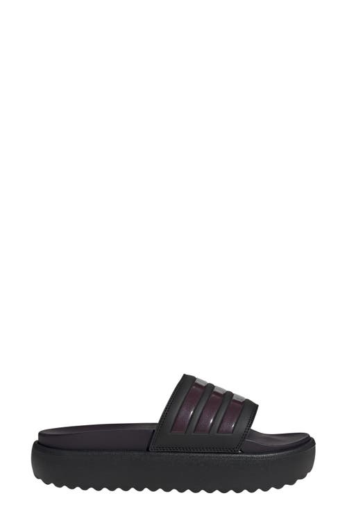 Adidas Originals Adidas Adilette Sandal In Black/aurora Met./black