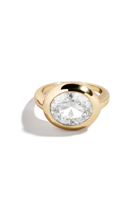 Birthstone Oval Cubic Zirconia Ring