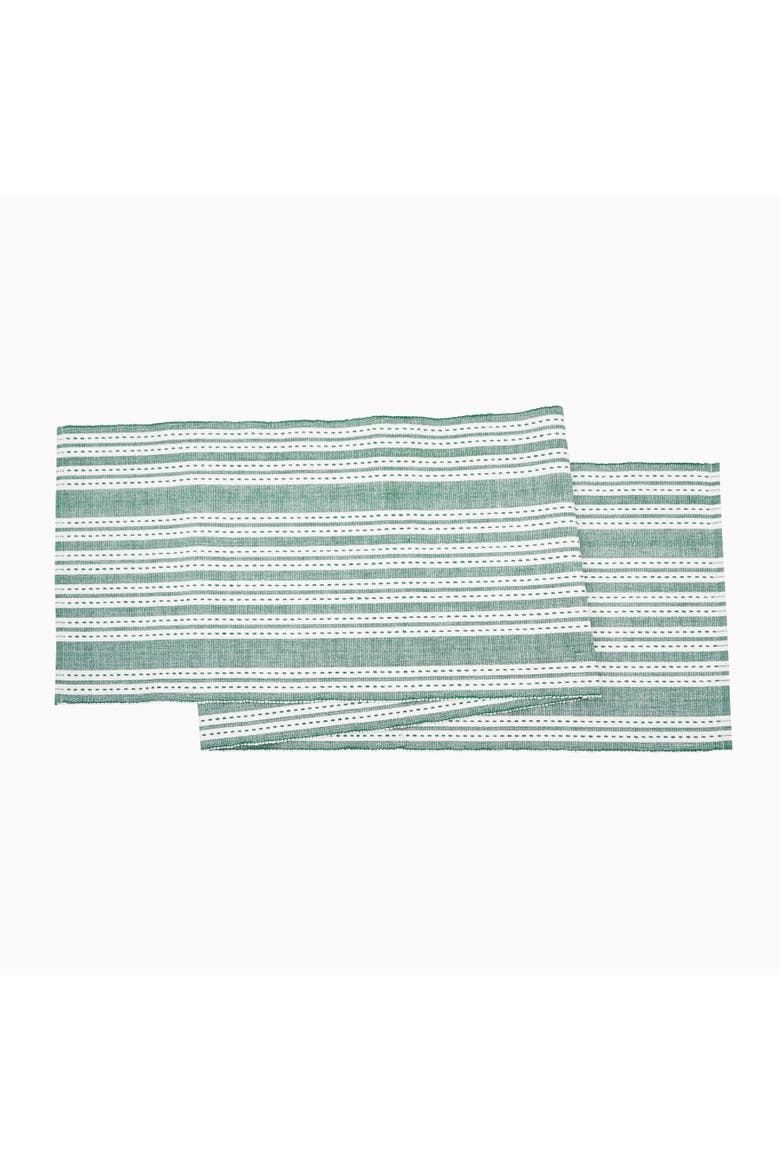 Warner Emerald Dining Table Runner 14" x 72", Main, color, Green