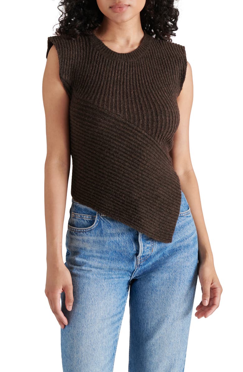 Steve Madden Jaylin Asymmetric Sweater Vest, Main, color,