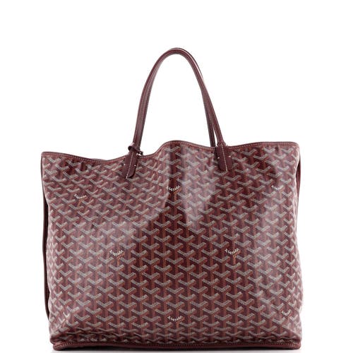 Pre-owned Goyard Goyard Anjou Reversible Tote Coated Canvas Gm In Red