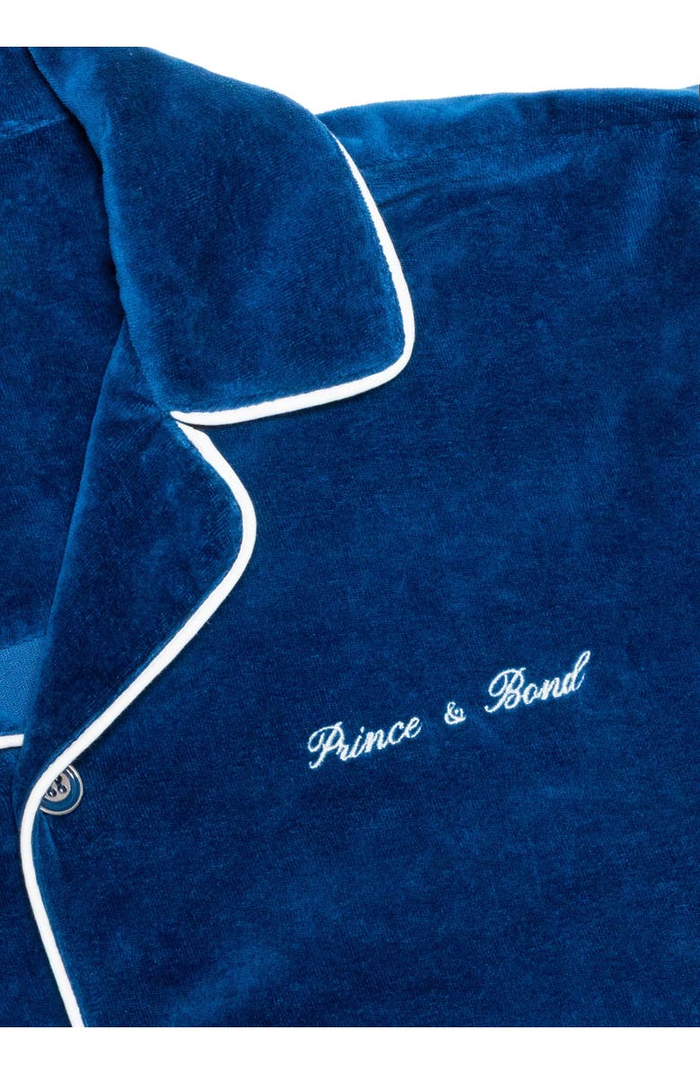 PRINCE & BOND Luka Piped Terry Shirt, Alternate, color, Sailor Blue