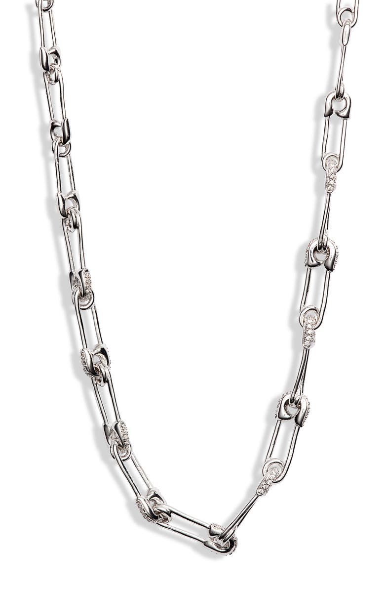Melinda Maria Safety Pin Choker Necklace, Main, color,