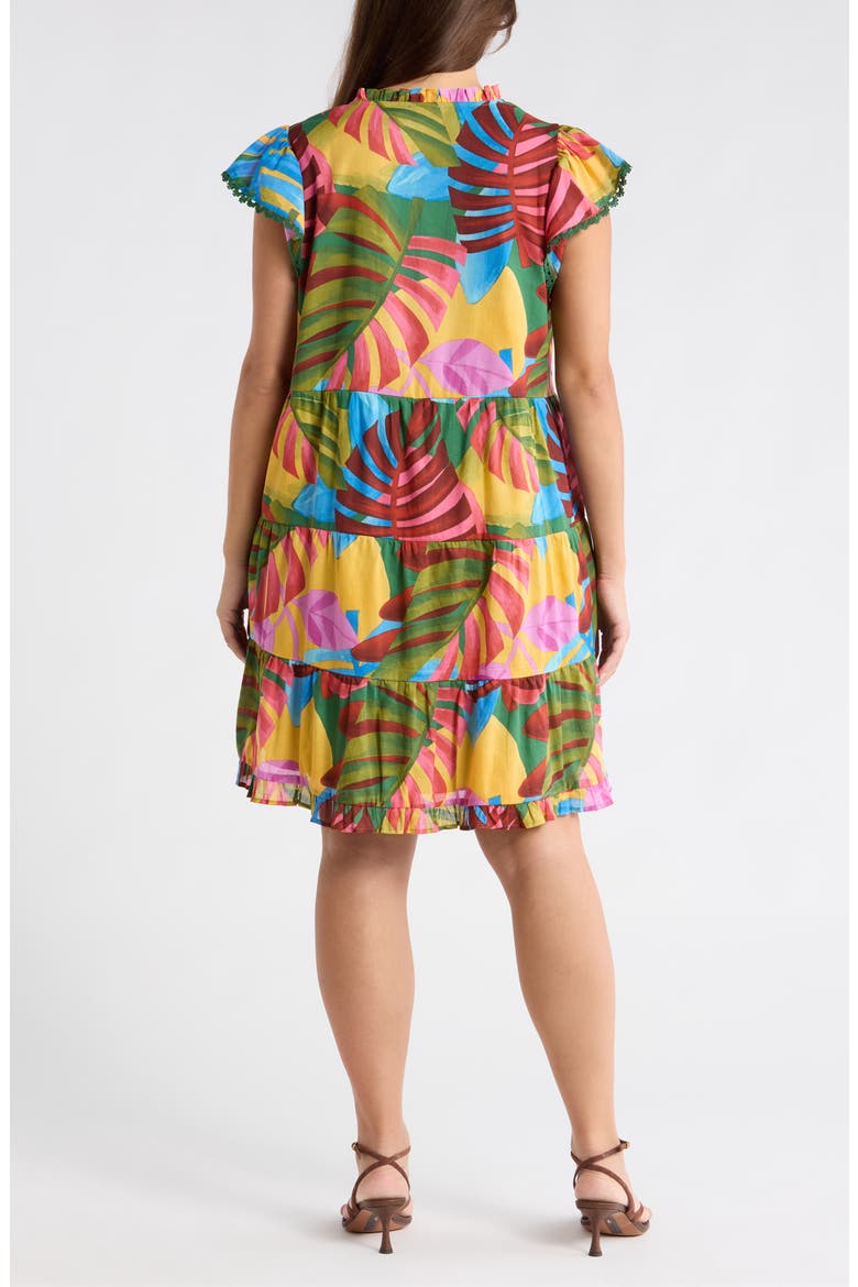 Novi Tropical Yodi Shift Minidress, Alternate, color, KELLY-MULTI
