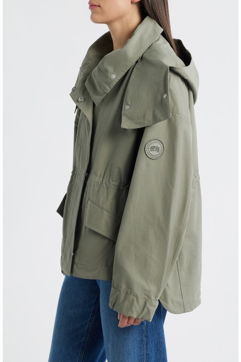 Olivine Oversize Water Repellent Bonded Twill Jacket, Alternate, color, SAGEBRUSH-ARMOISE