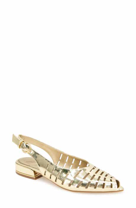 Kenneth Cole Calabra Slingback Peep Toe Flat