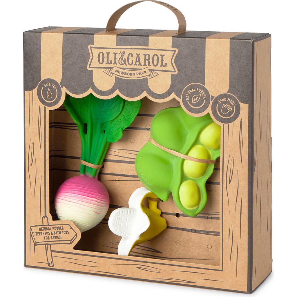 Oli&Carol Veggie 3-Piece Newborn Teether Set at Nordstrom