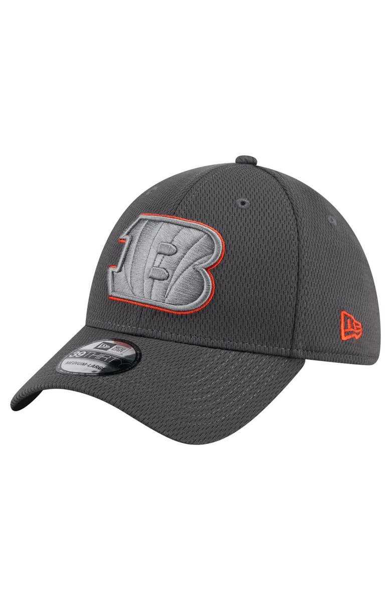 New Era Men's New Era Graphite Cincinnati Bengals  Main 39THIRTY Flex Hat, Main, color, 