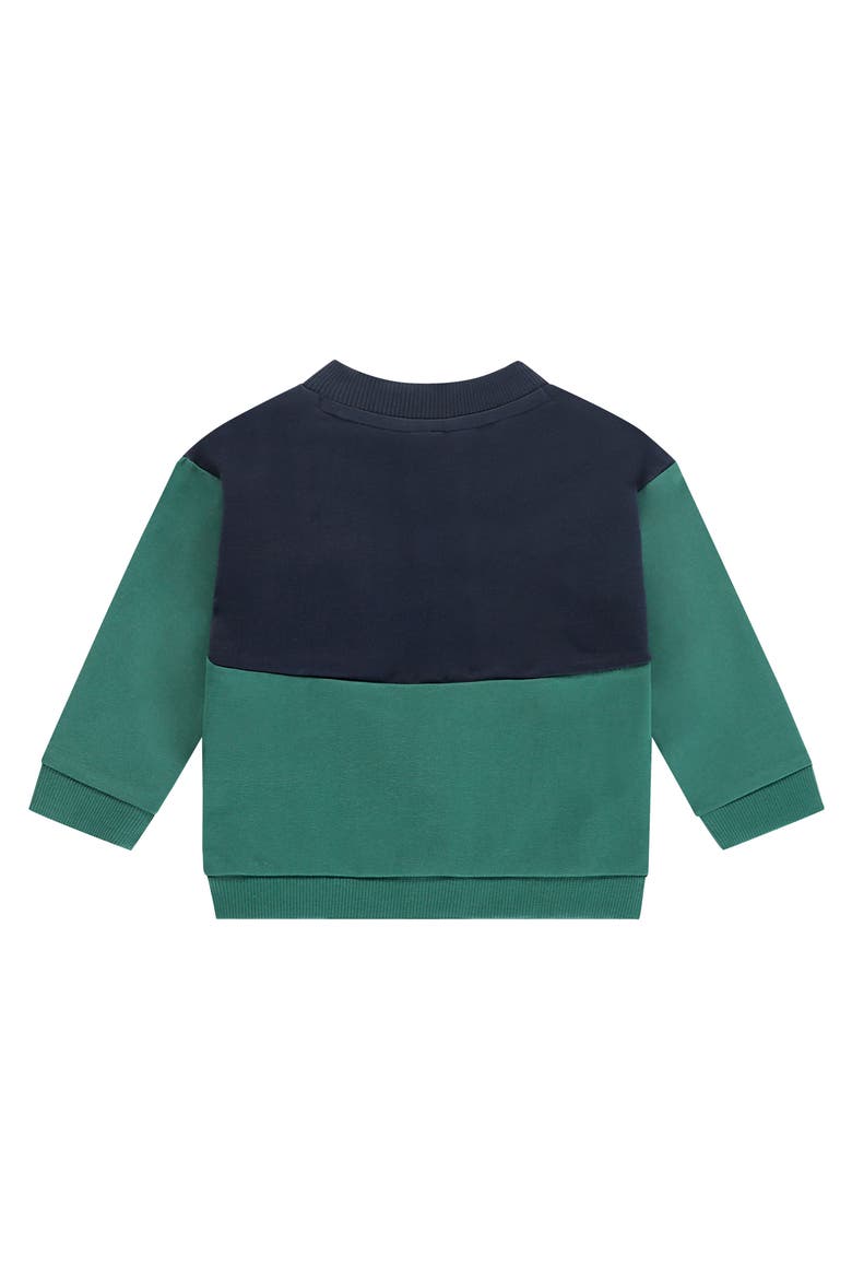 Colorblock Sweat Cardigan, Alternate, color, Navy
