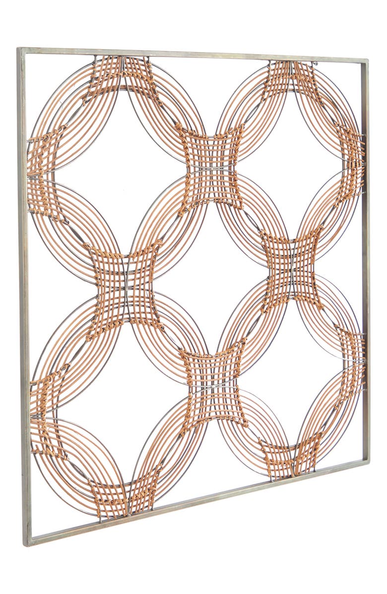Novogratz Rattan Woven Metal Wall Art, Alternate, color,