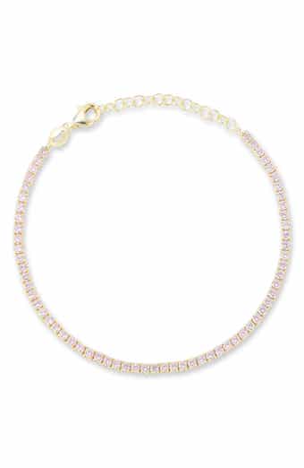 14k Gold Plated Stone Tennis Bracelet