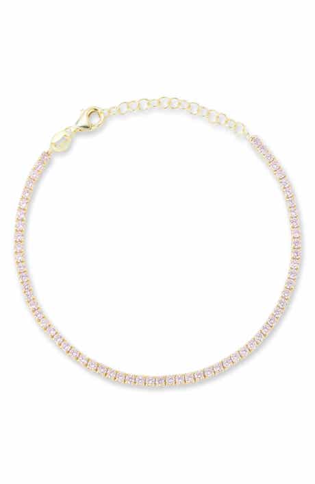14k Gold Plated Stone Tennis Bracelet