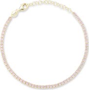 SPHERA MILANO 14k Gold Plated Stone Tennis Bracelet