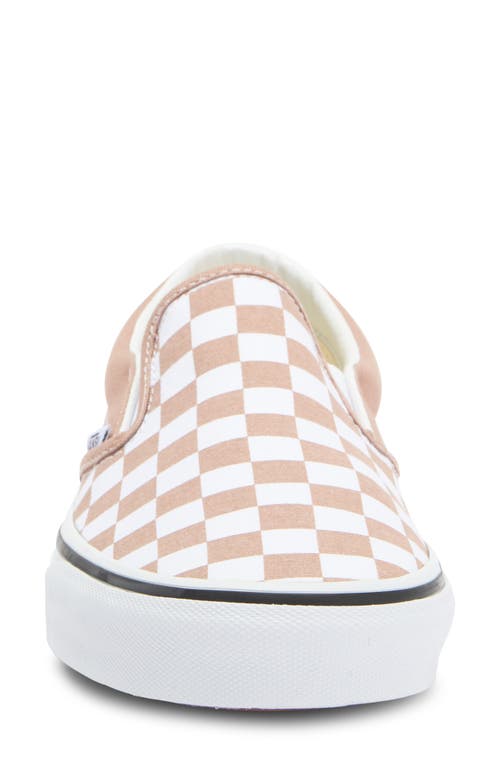 Shop Vans Classic Slip-on Sneaker In Checkerboard Warm Taupe