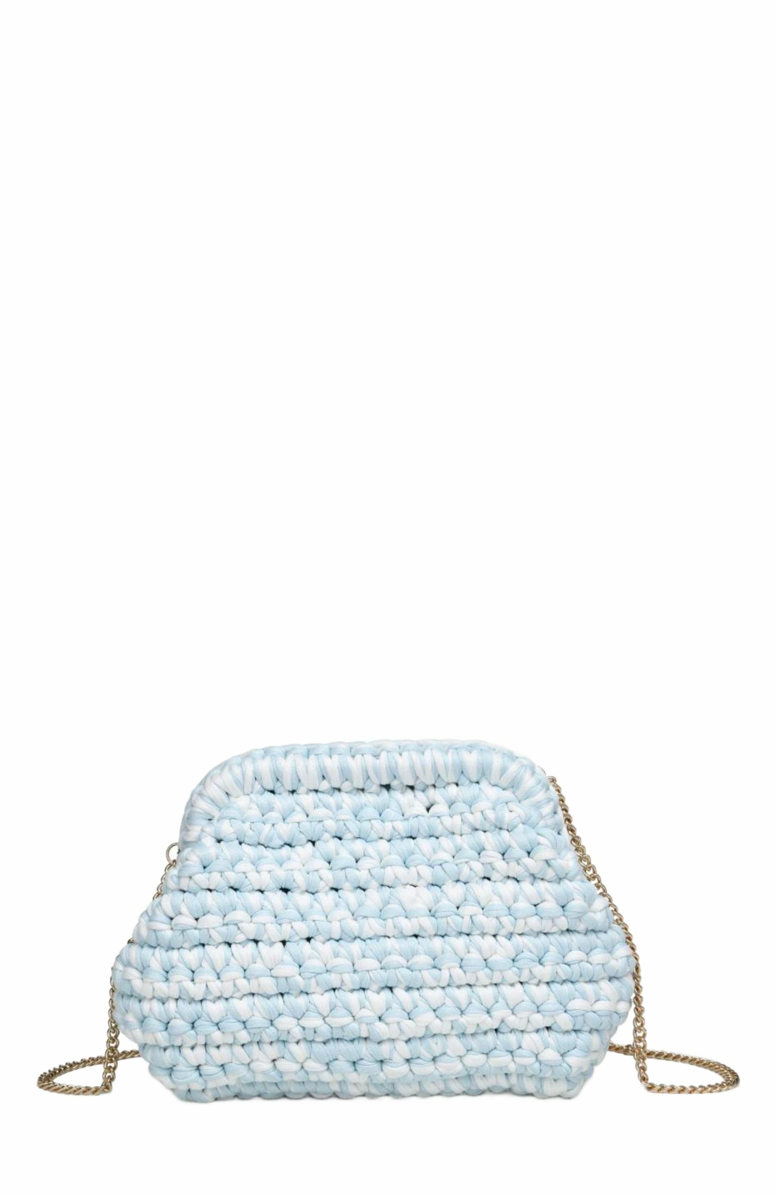 MODA LUXE Raya Clutch, Main, color, Ice Blue