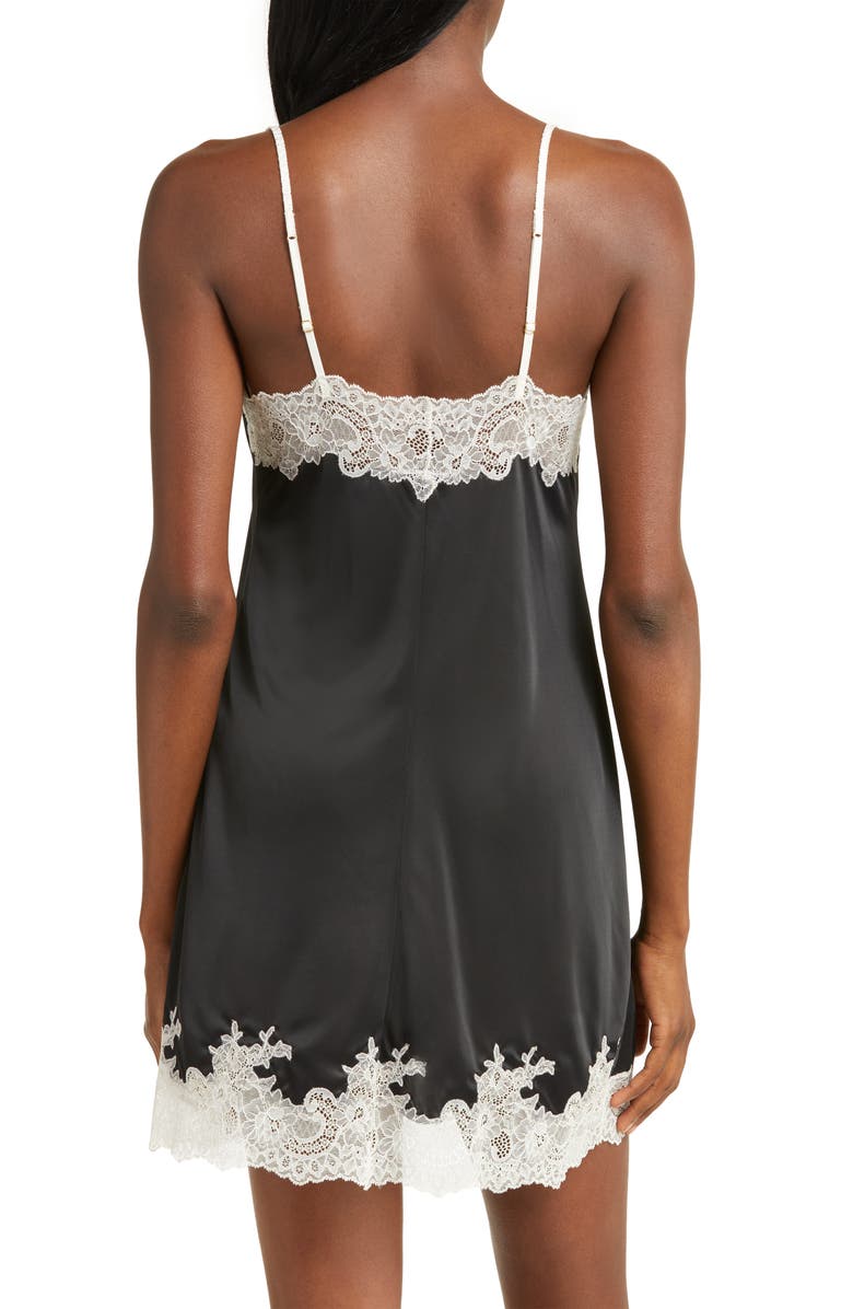 Natori Enchant Lace Trim Satin Chemise, Alternate, color,