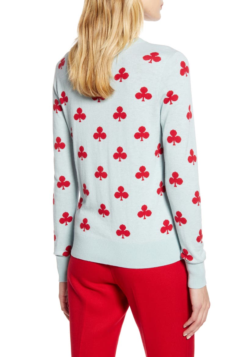 x Atlantic-Pacific Clover Sweater (Nordstrom Exclusive), Alternate, color, BLUE ITS IN THE CARDS PRINT