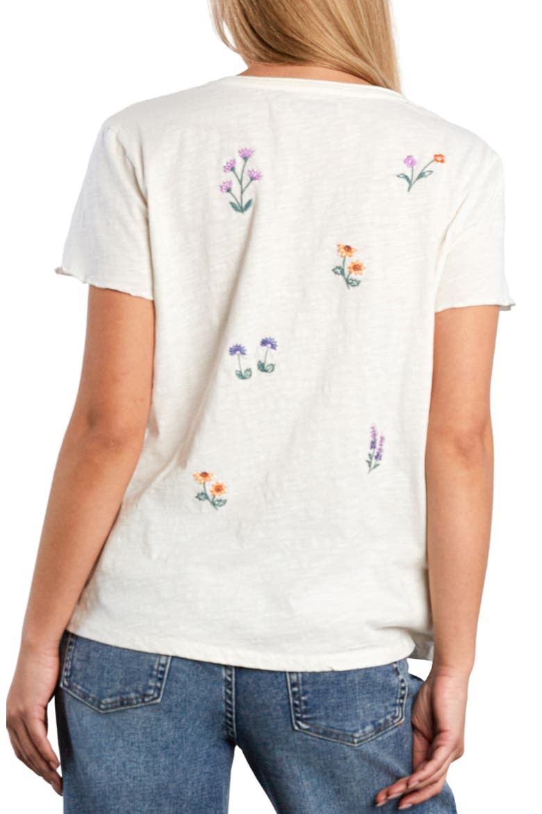 Wildfloral Embroidered T-Shirt, Alternate, color, WHITE FLOWER