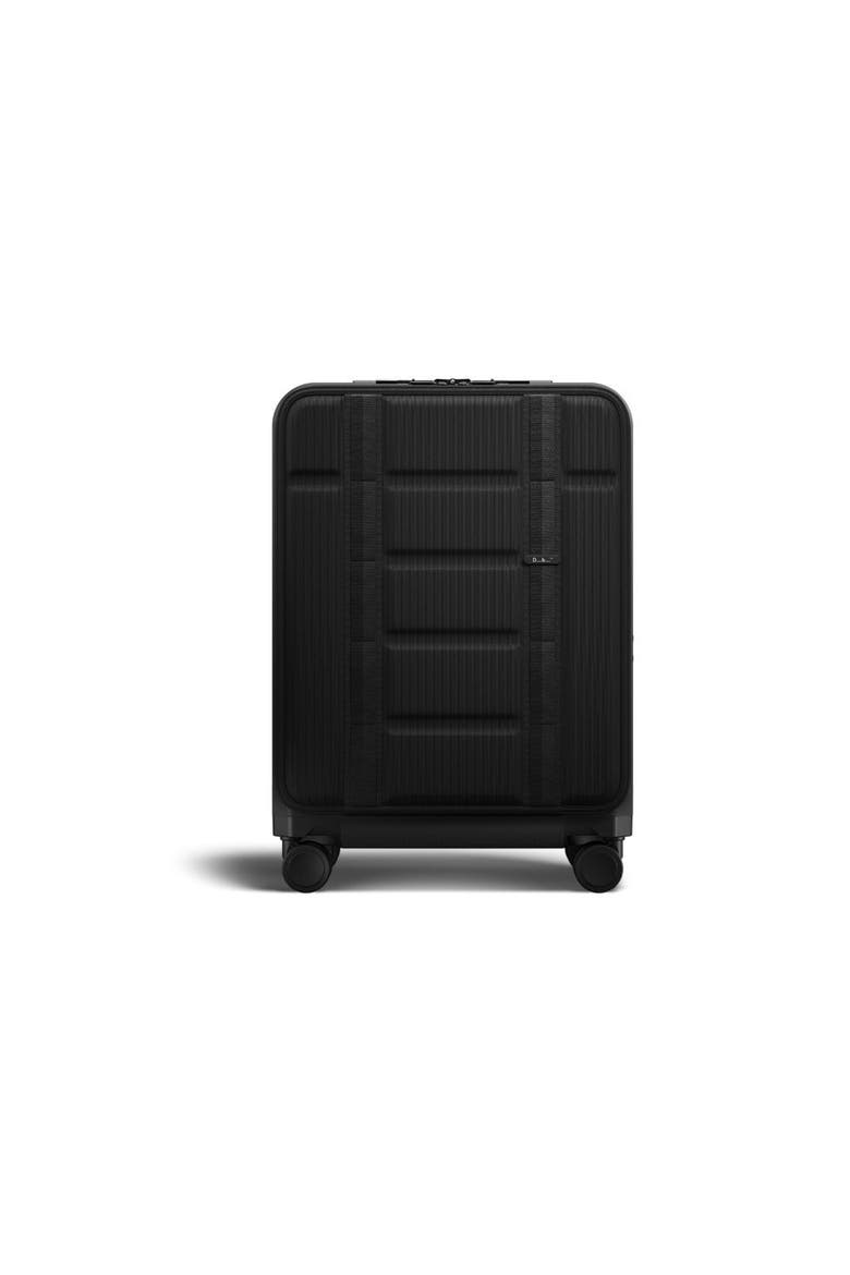 Ramverk Hardside 21 Inch Carry On Luggage  Spinner with Zipper Front Access Pocket, Alternate, color, Black Out