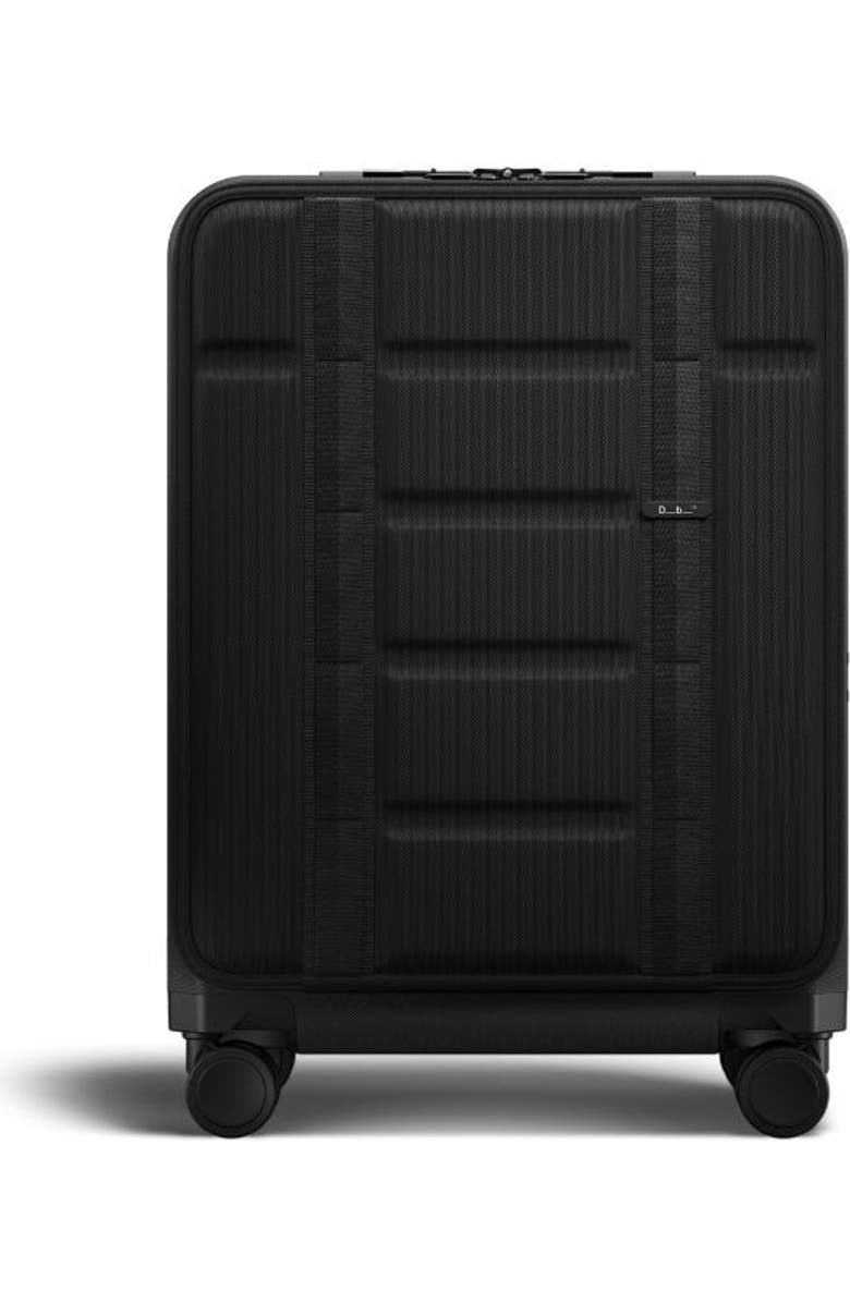 D_b_ Ramverk Pro Hardside 21 Inch Carry On Luggage Spinner with Zipper Front Access Pocket, Alternate, color, Black Out
