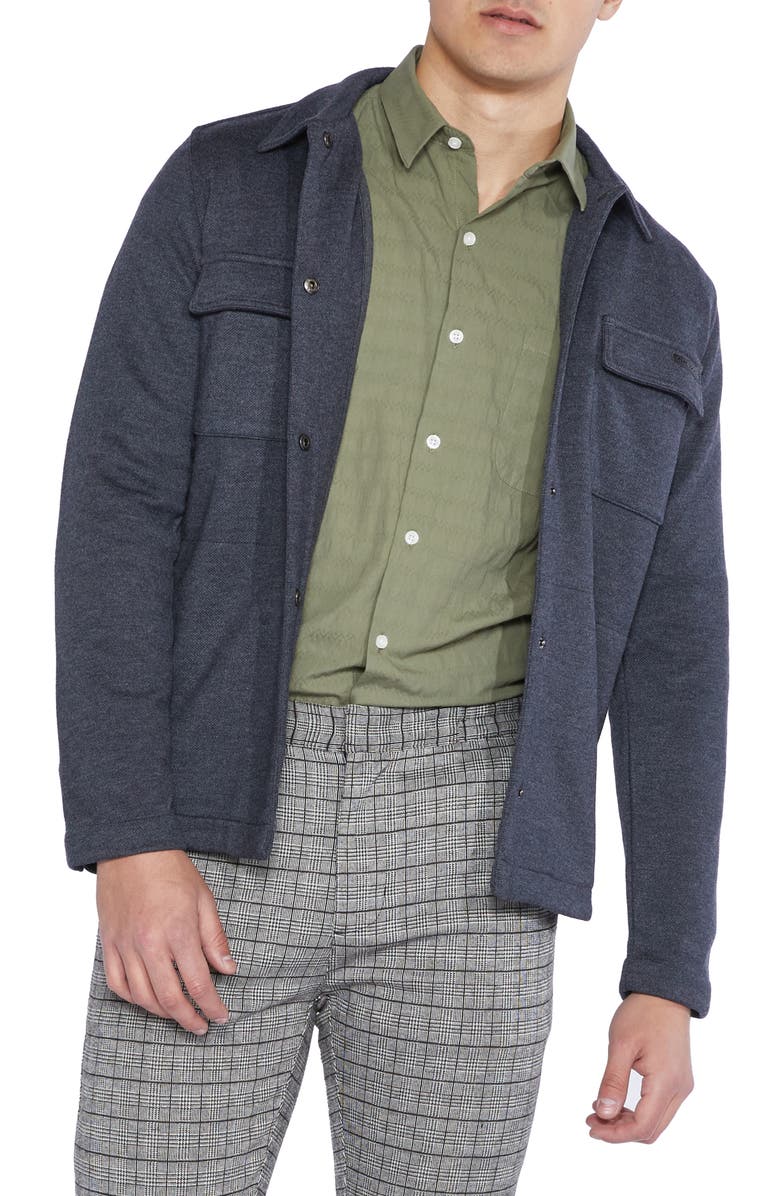 Civil Society Pique Knit Shirt Jacket, Main, color, 