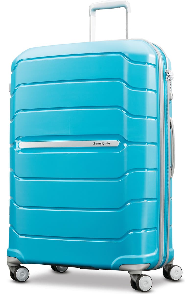 Samsonite Freeform Checked-Large 28-Inch Hardside Expandable with Double Spinner Wheels, Main, color, Ocean Blue