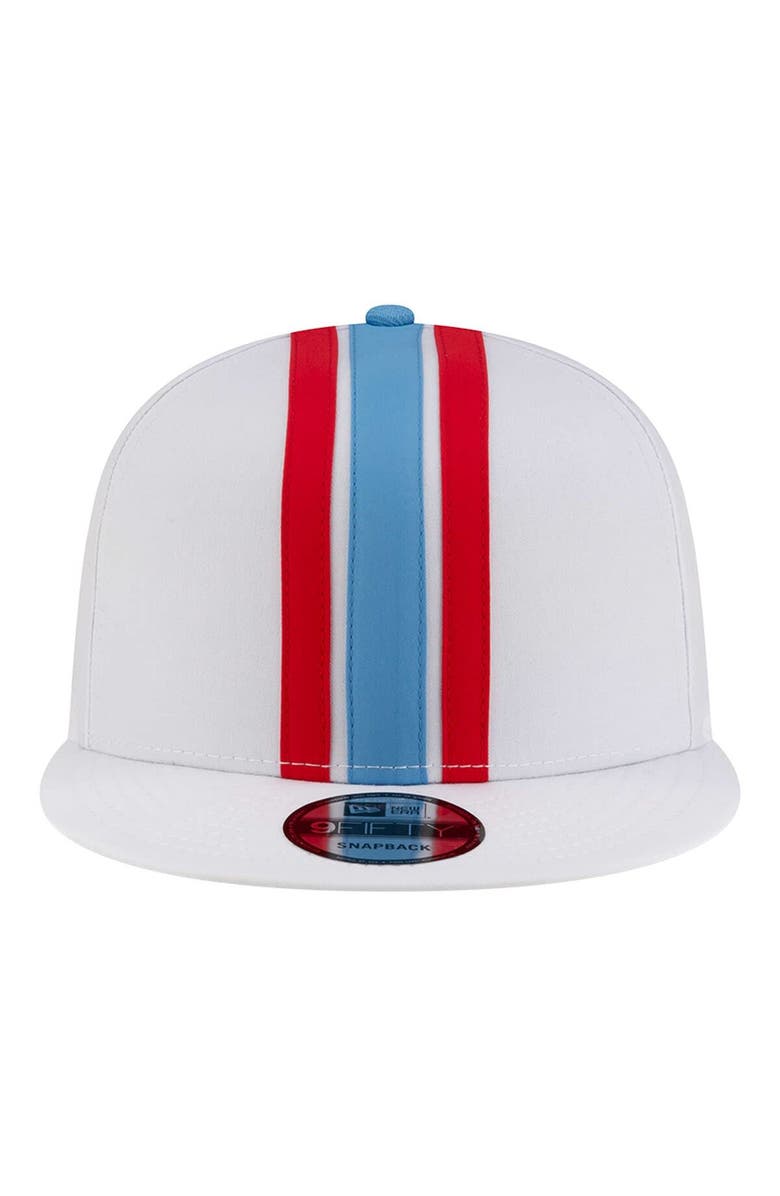 New Era Men's New Era White Tennessee Titans Oilers Throwback Helmet 9FIFTY Snapback Hat, Alternate, color, 