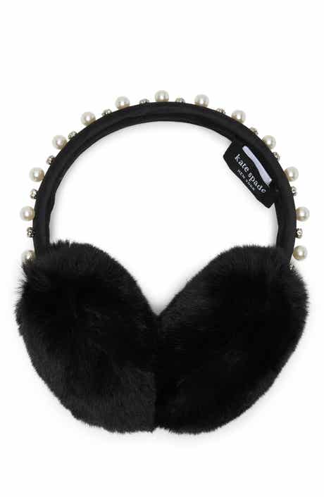 Faux Pearl Embellished Faux Fur Earmuffs