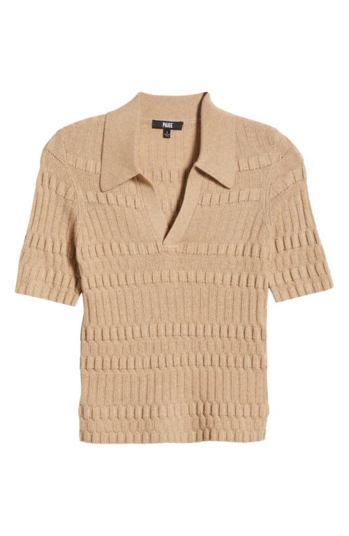 PAIGE PAIGE DUNE SHORT SLEEVE CASHMERE & MERINO WOOL BLEND SWEATER 