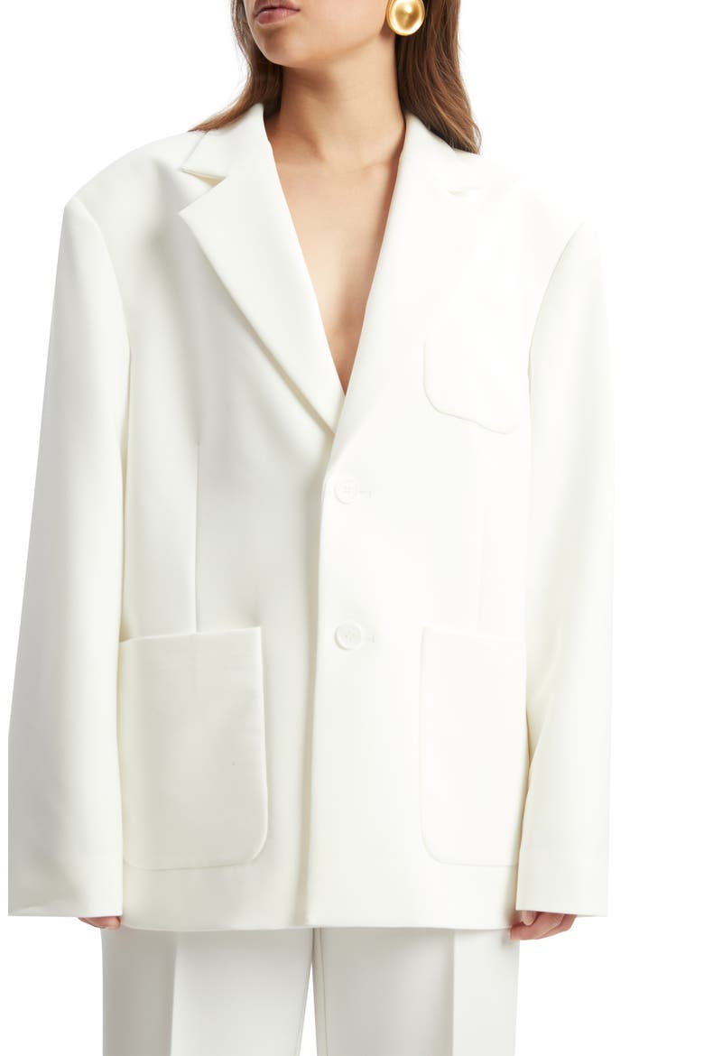 Halia Oversize Blazer, Alternate, color, ORCHID WHITE