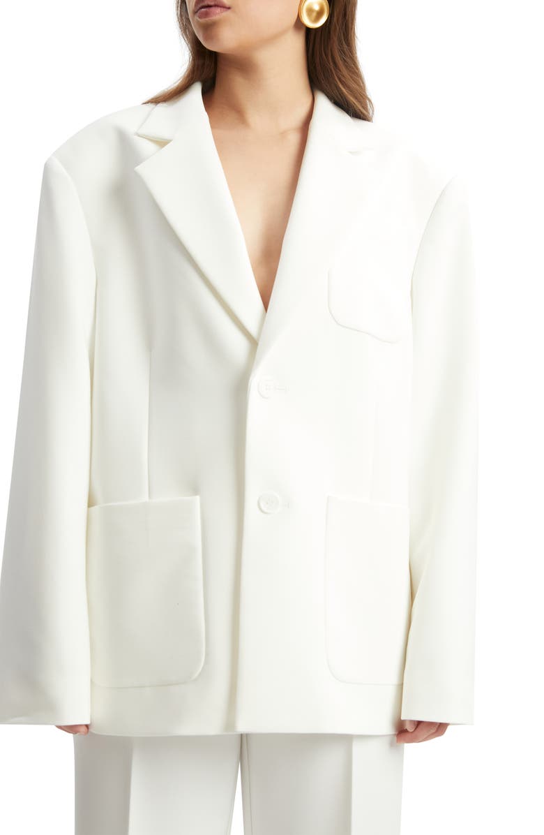 Bardot Halia Oversize Blazer, Alternate, color, Orchid White