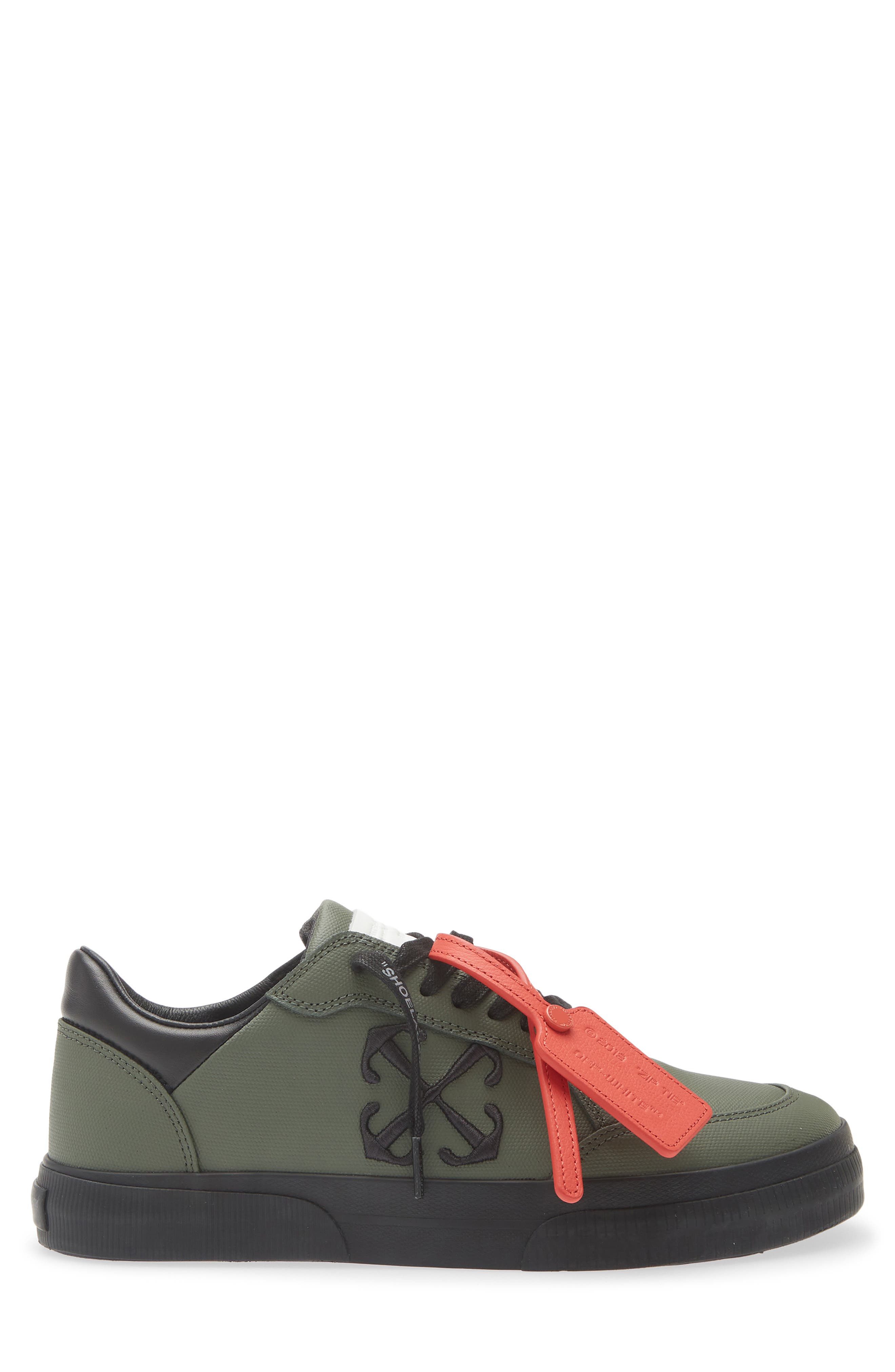 Off-White Vulcanized Low Top Sneaker, Alternate, color, Military Green - Black