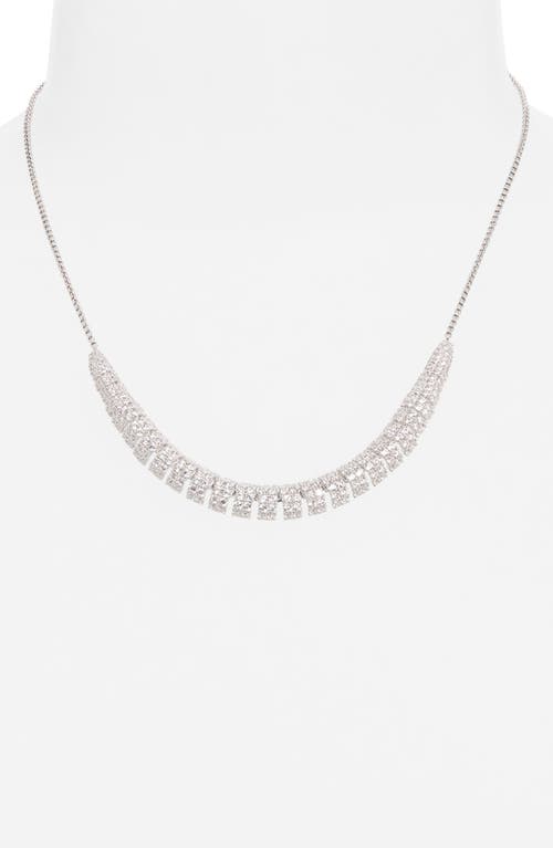 Nadri Crushed Pavé Frontal Necklace In Brown