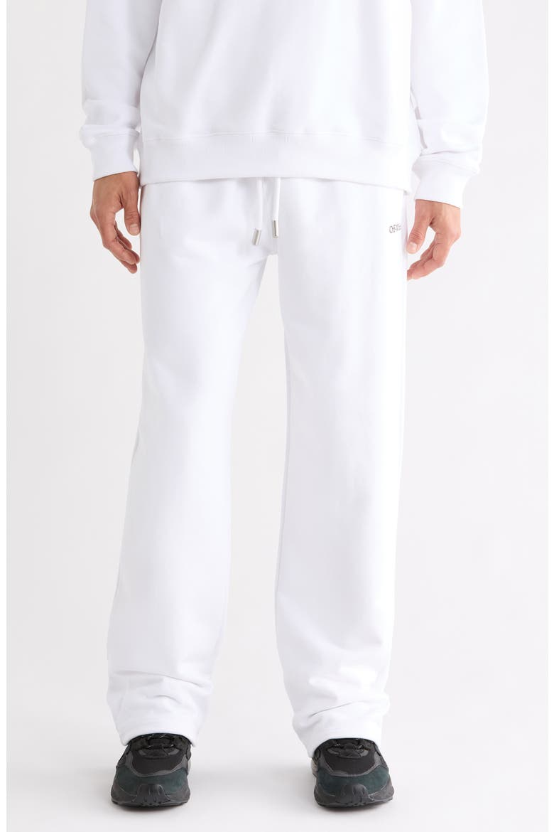 Windy Arrow Sweatpants, Main, color, WHITE-BLACK