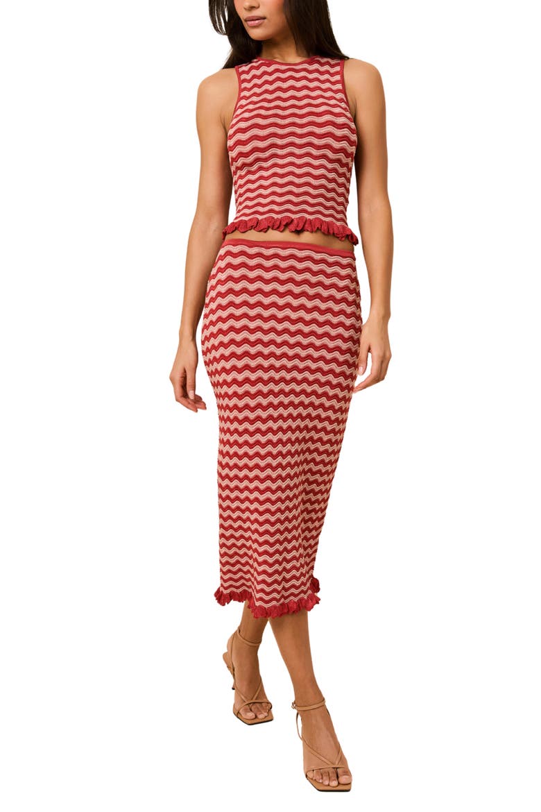 The Diana Wavy Stripe Sleeveless Top, Alternate, color, ROOFTOP RED