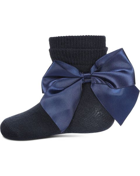 Kid's Silky Side Bow Anklet Socks (Toddler, Little Kid & Big Kid)
