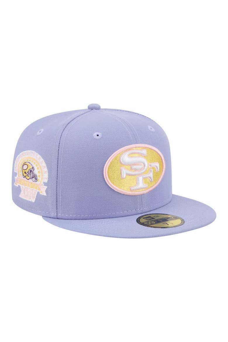 Men's New Era Light Purple San Francisco 49ers Lavender Bloom 59FIFTY Fitted Hat, Alternate, color, Light Purple