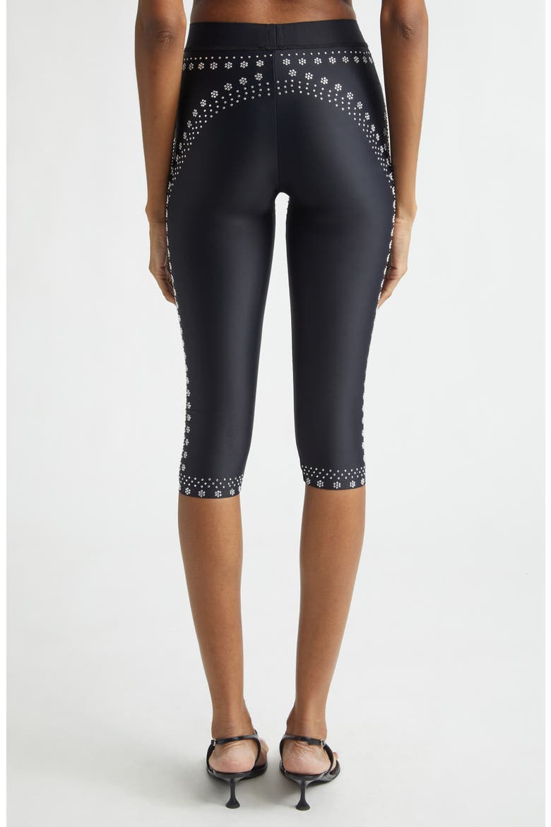 Mantra Print Cycling Capri Leggings, Alternate, color, BLACK BLK