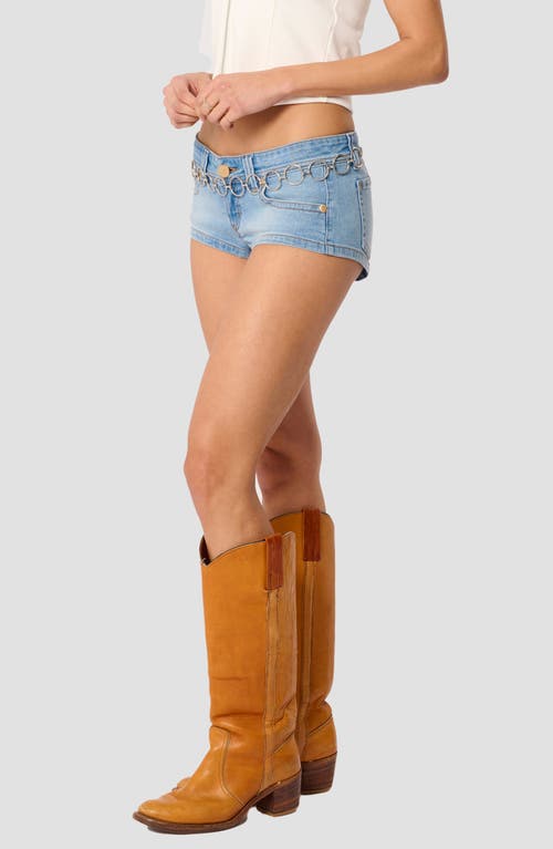 Abrand Denim Microshorts In Blue