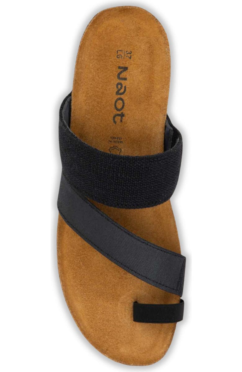 Naot Sia Toe Loop Sandal, Alternate, color, Black/ Black Elastic