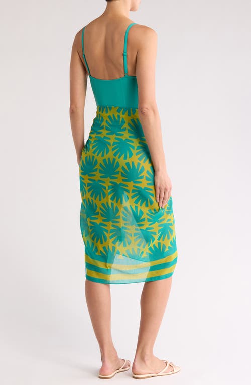Solid & Striped The Elena Abstract Print Cotton & Silk Cover-up Pareo In Multi